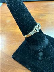 Lady's Diamond Heart Ring .06 Carat TW 10K YG 1.9g Size 6.75